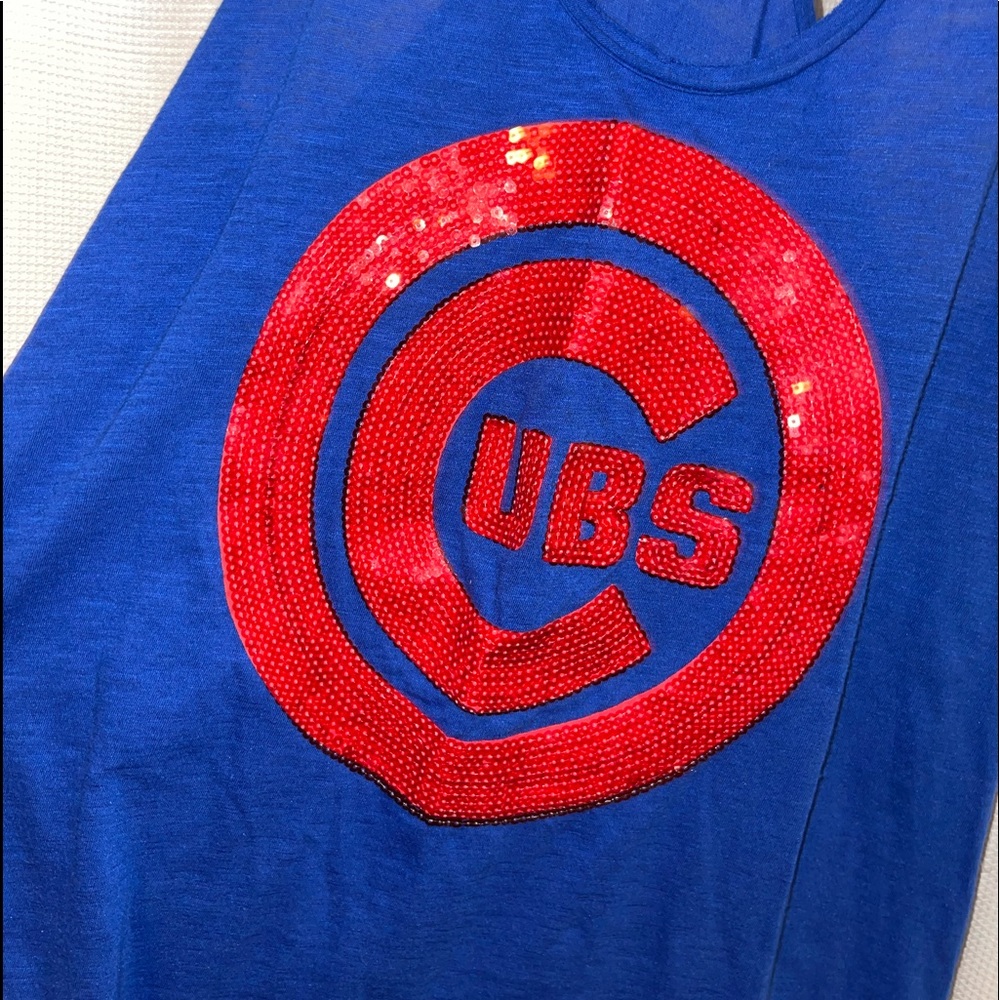 Small Sequin Chicago Cubs PINK Victoria’s Secret Tank Top